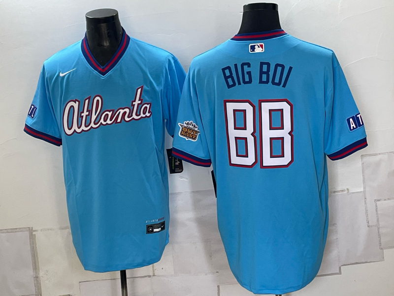 Men 2026 Atlanta Braves #88 Big bio blue Game Nike MLB Jersey 093002
